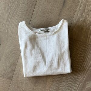 URBAN OUTFITTERS WHITE LONG SLEEVE CROP STRETCHY TOP M